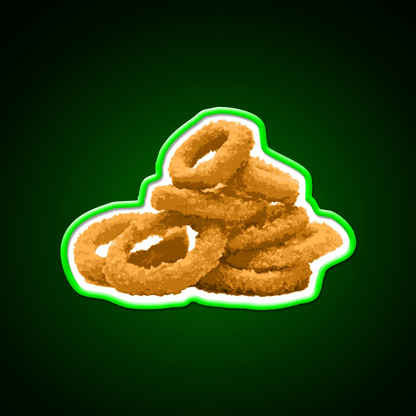 Onion Rings Fast Food Led Neon Sign For Burger Place Rgb Color - Shineneon