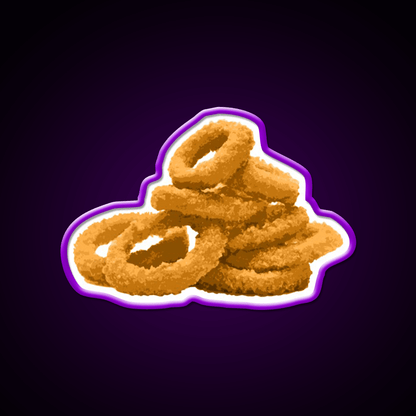 Onion Rings Fast Food Led Neon Sign For Burger Place Rgb Color - Shineneon