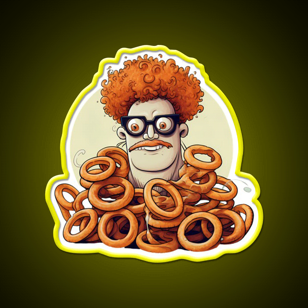 Onion Rings Snack Food Led Neon Sign Rgb Color - Custom LED neon sign front view