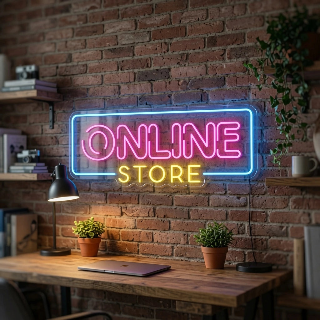 Online Store LED Neon Sign - 03 Real Lifestyle Scene