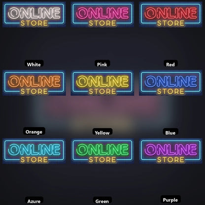 Online Store LED Neon Sign - 05 Color Grid