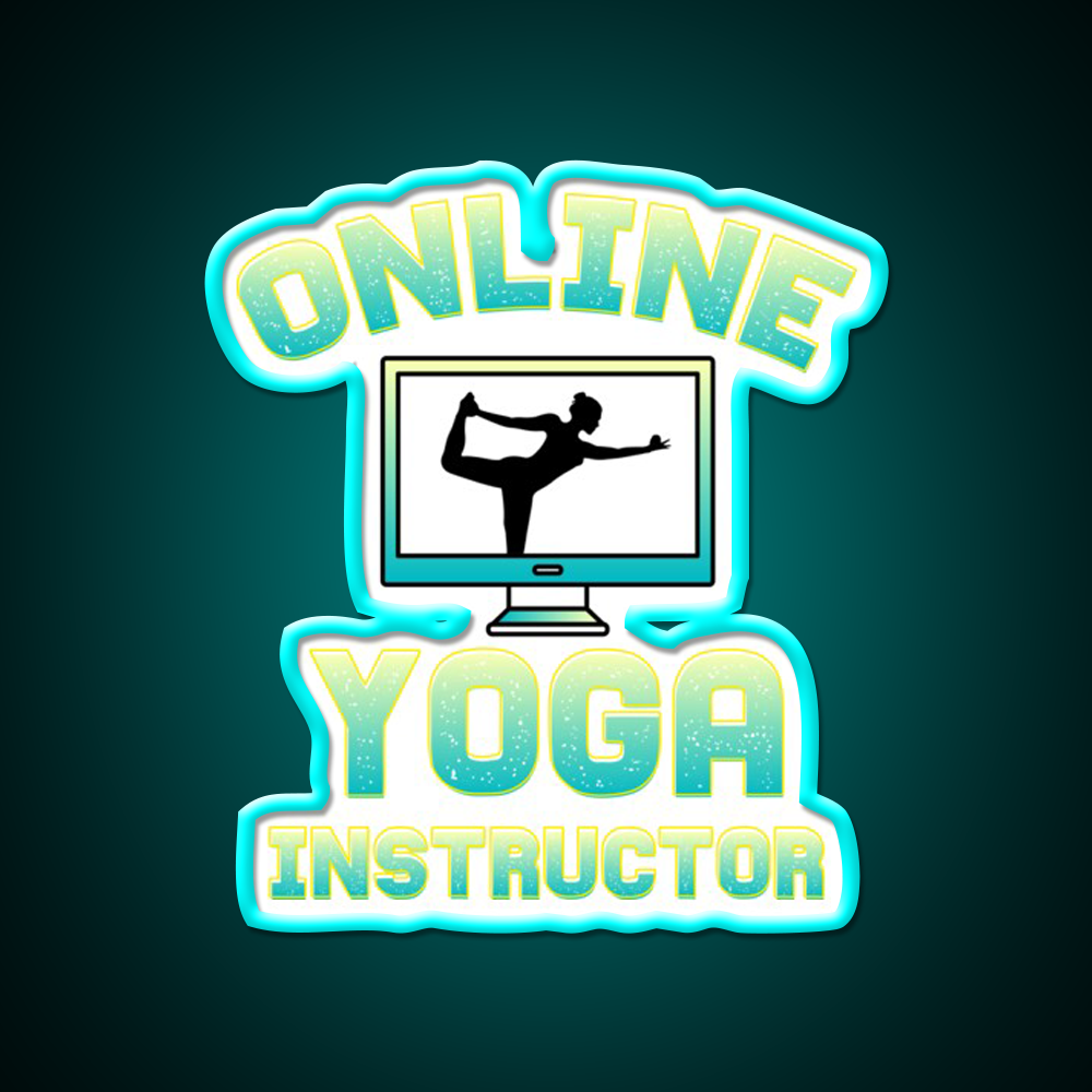 Online Yoga Instructor Yoga Led Neon Sign For Wellness Space Rgb Color