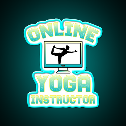 Online Yoga Instructor Yoga Led Neon Sign For Wellness Space Rgb Color