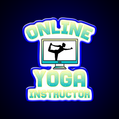 Online Yoga Instructor Yoga Led Neon Sign For Wellness Space Rgb Color