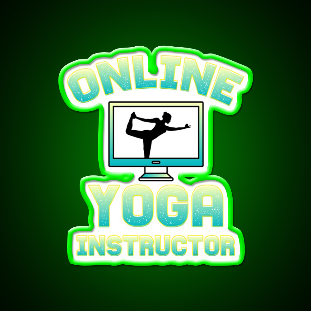 Online Yoga Instructor Yoga Led Neon Sign For Wellness Space Rgb Color
