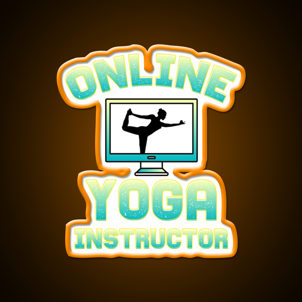Online Yoga Instructor Yoga Led Neon Sign For Wellness Space Rgb Color