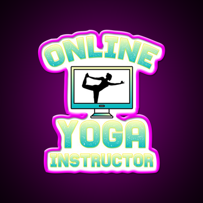 Online Yoga Instructor Yoga Led Neon Sign For Wellness Space Rgb Color