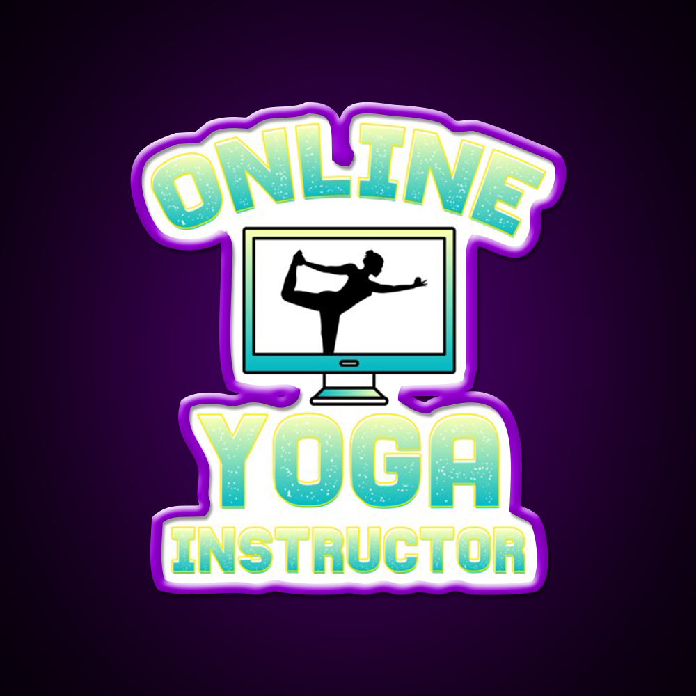 Online Yoga Instructor Yoga Led Neon Sign For Wellness Space Rgb Color