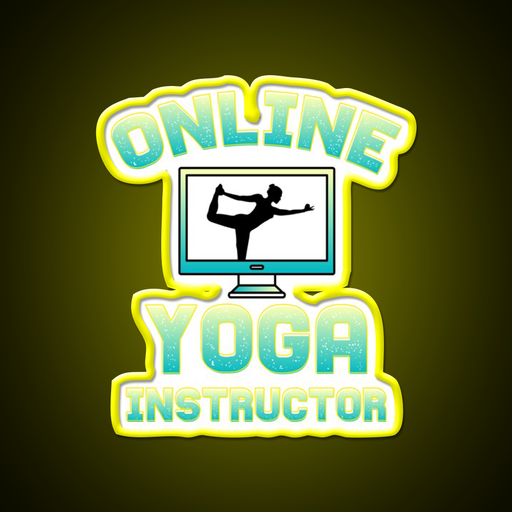 Online Yoga Instructor Yoga Led Neon Sign For Wellness Space Rgb Color