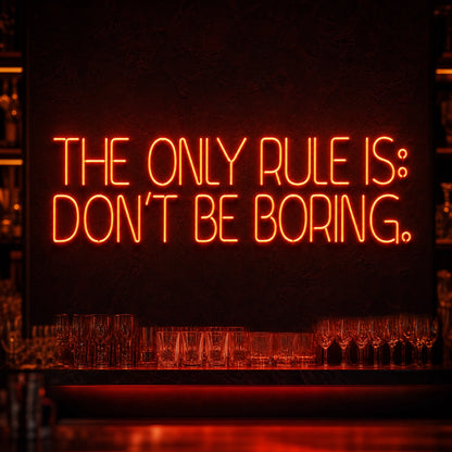 Only Rules Is Don T Be Boring LED Neon Sign Garage Man Cave Neon Sign high-converting product image