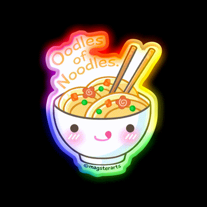 Oodles Of Noodles Ramen Noodle Led Neon Sign Chinese Food Rgb Color