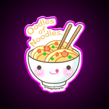 Oodles Of Noodles Ramen Noodle Led Neon Sign Chinese Food Rgb Color - Shineneon
