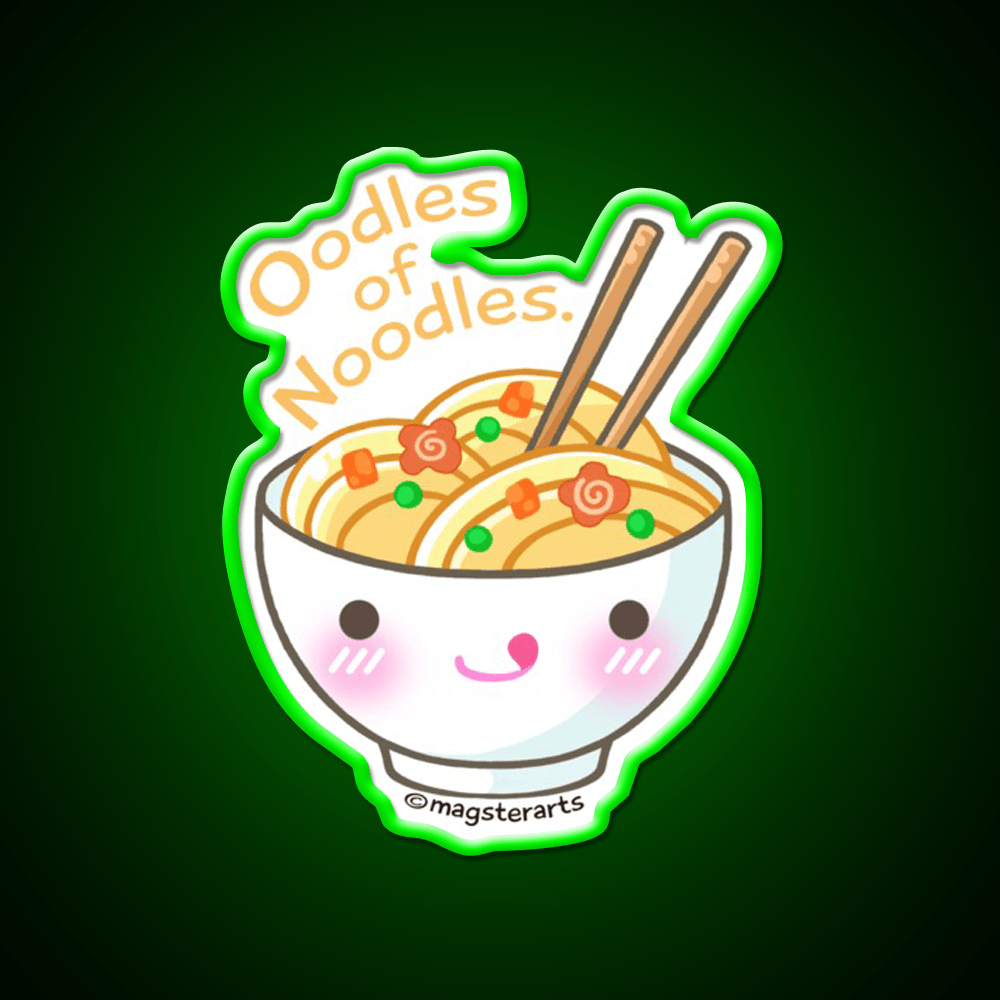 Oodles Of Noodles Ramen Noodle Led Neon Sign Chinese Food Rgb Color - Shineneon