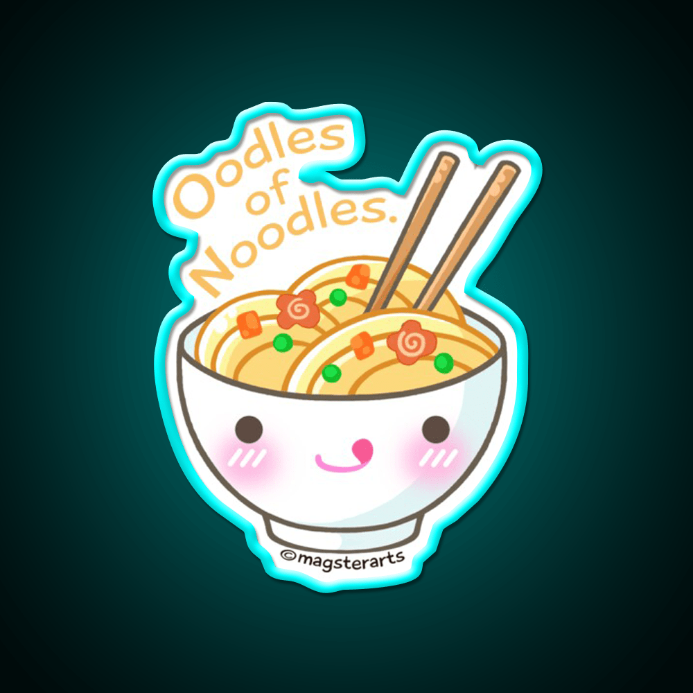 Oodles Of Noodles Ramen Noodle Led Neon Sign Chinese Food Rgb Color - Shineneon