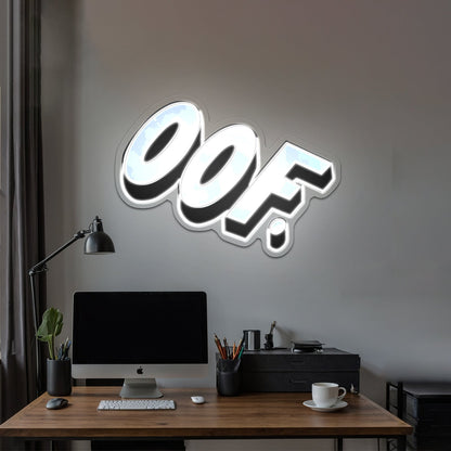 Oof Blue Aesthetic Artwork Led Neon - Shineneon