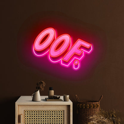 Oof Blue Aesthetic Artwork Led Neon - Shineneon