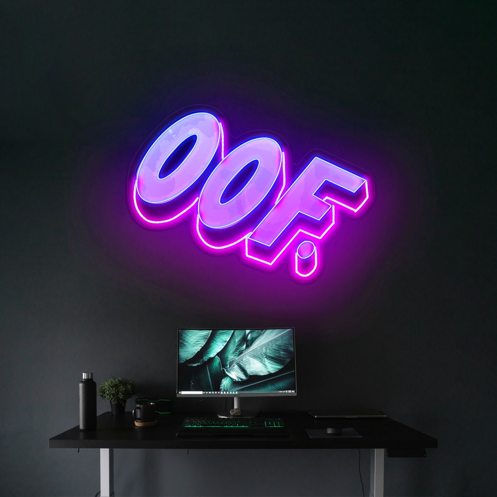 Oof Blue Aesthetic Artwork Led Neon