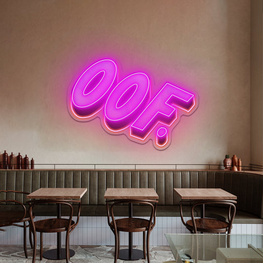 Oof Blue Aesthetic Artwork Led Neon