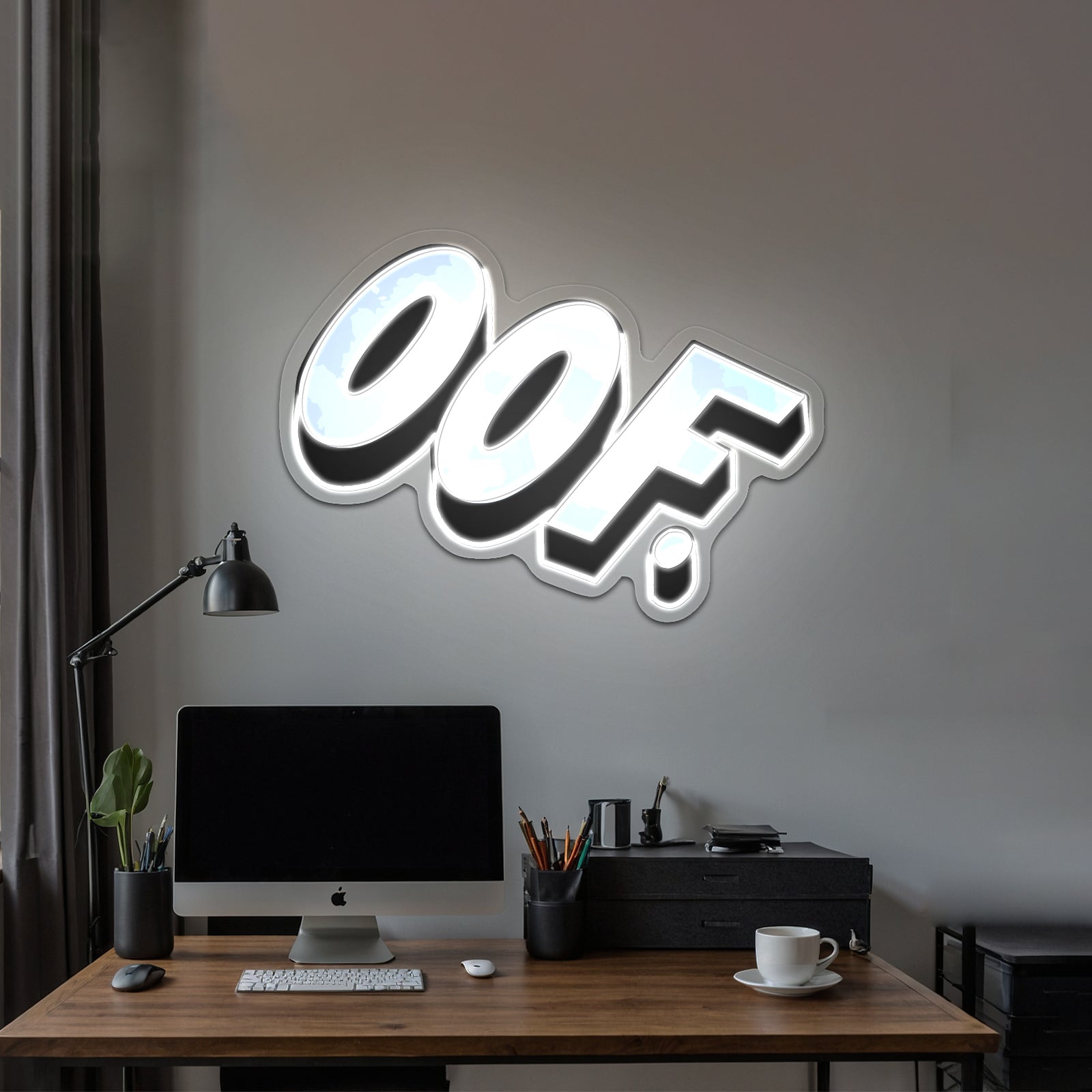 Oof Blue Aesthetic Artwork Led Neon