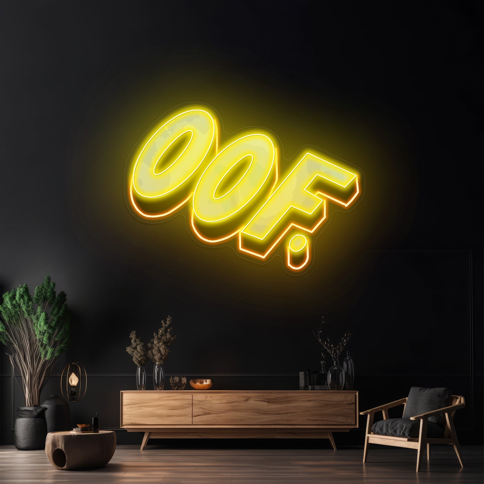 Oof Blue Aesthetic Artwork Led Neon