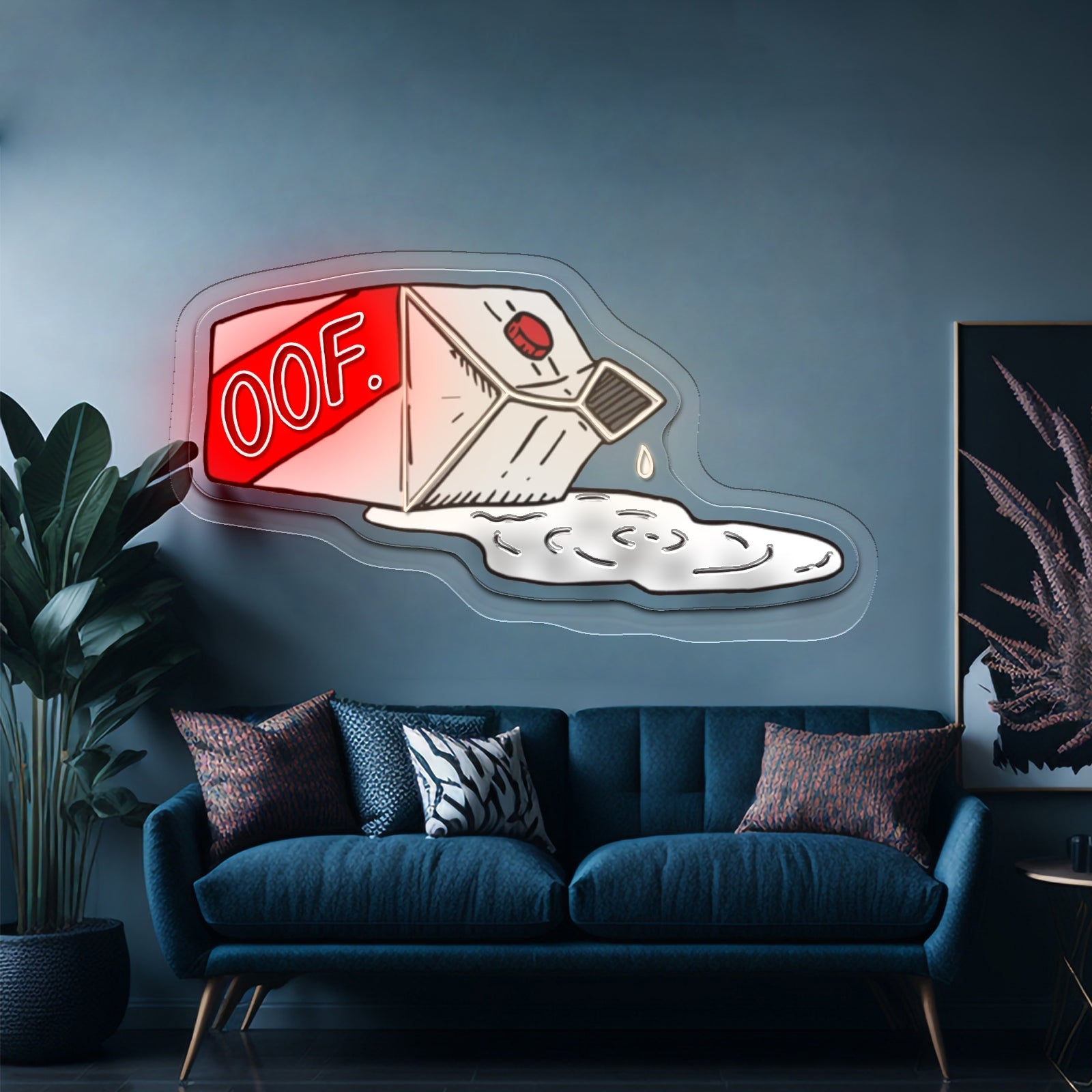 Oof Spilled Milk Artwork Led Signs - Shineneon