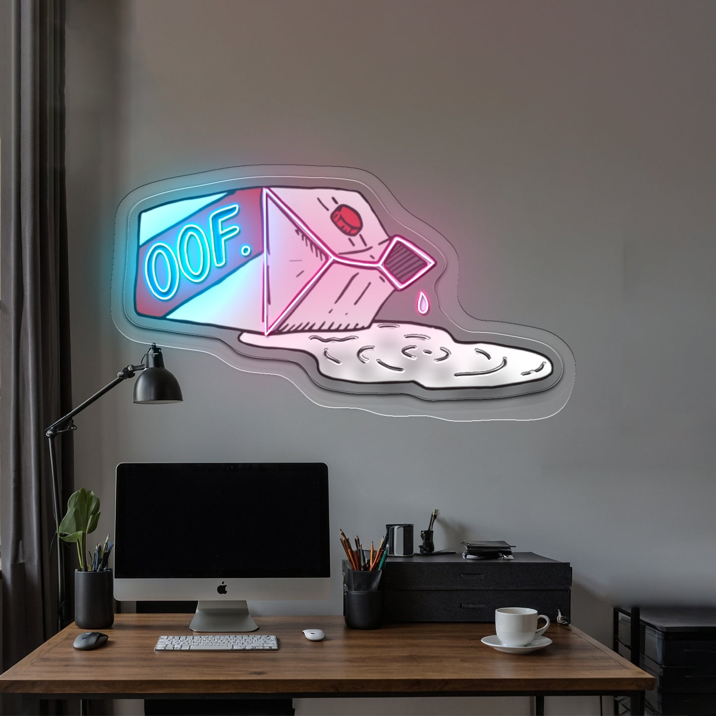 Oof Spilled Milk Artwork Led Signs