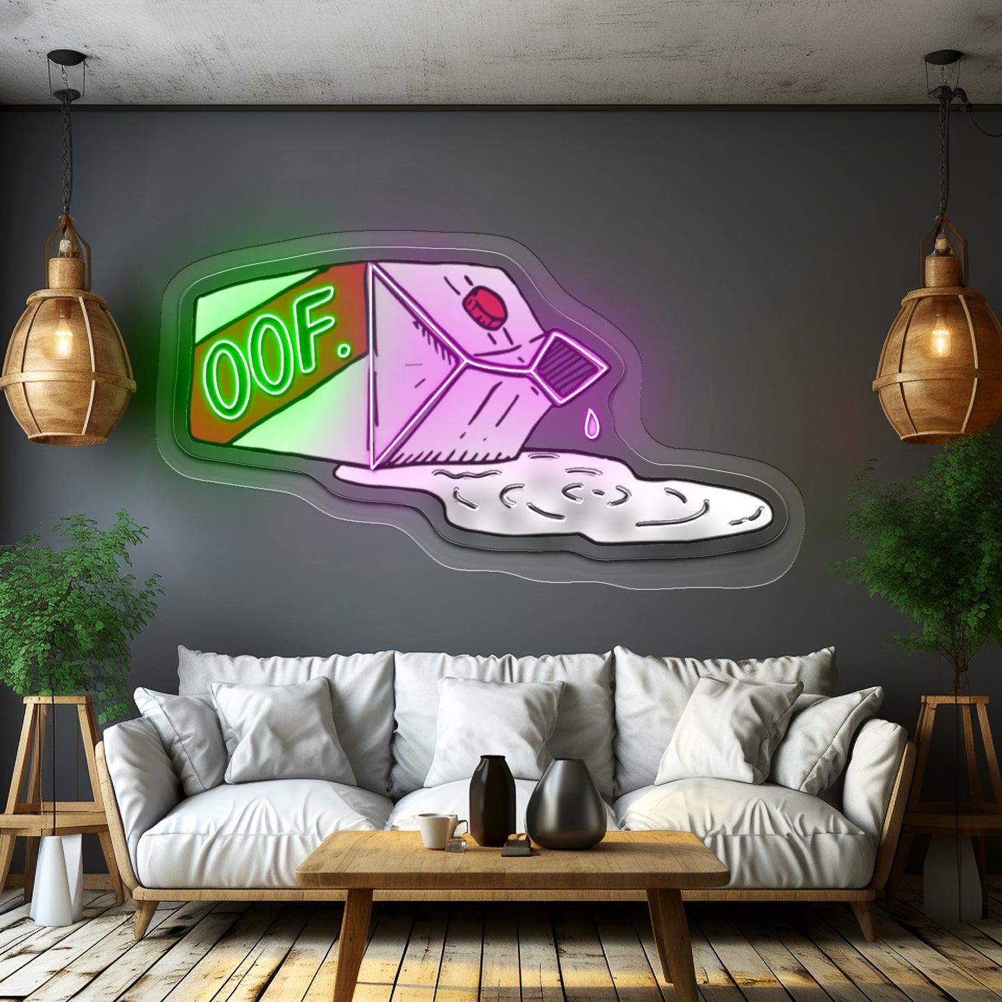 Oof Spilled Milk Artwork Led Signs