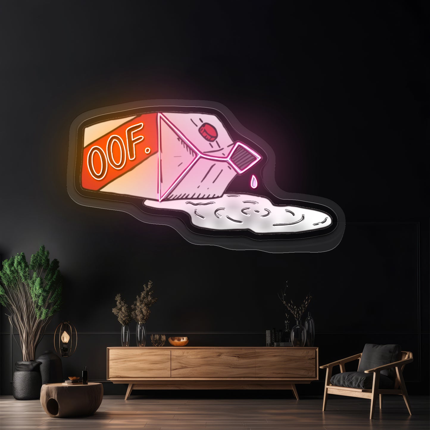 Oof Spilled Milk Artwork Led Signs