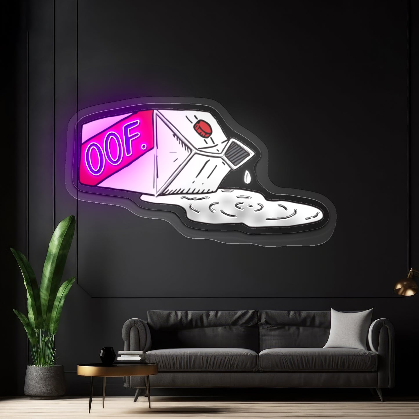 Oof Spilled Milk Artwork Led Signs