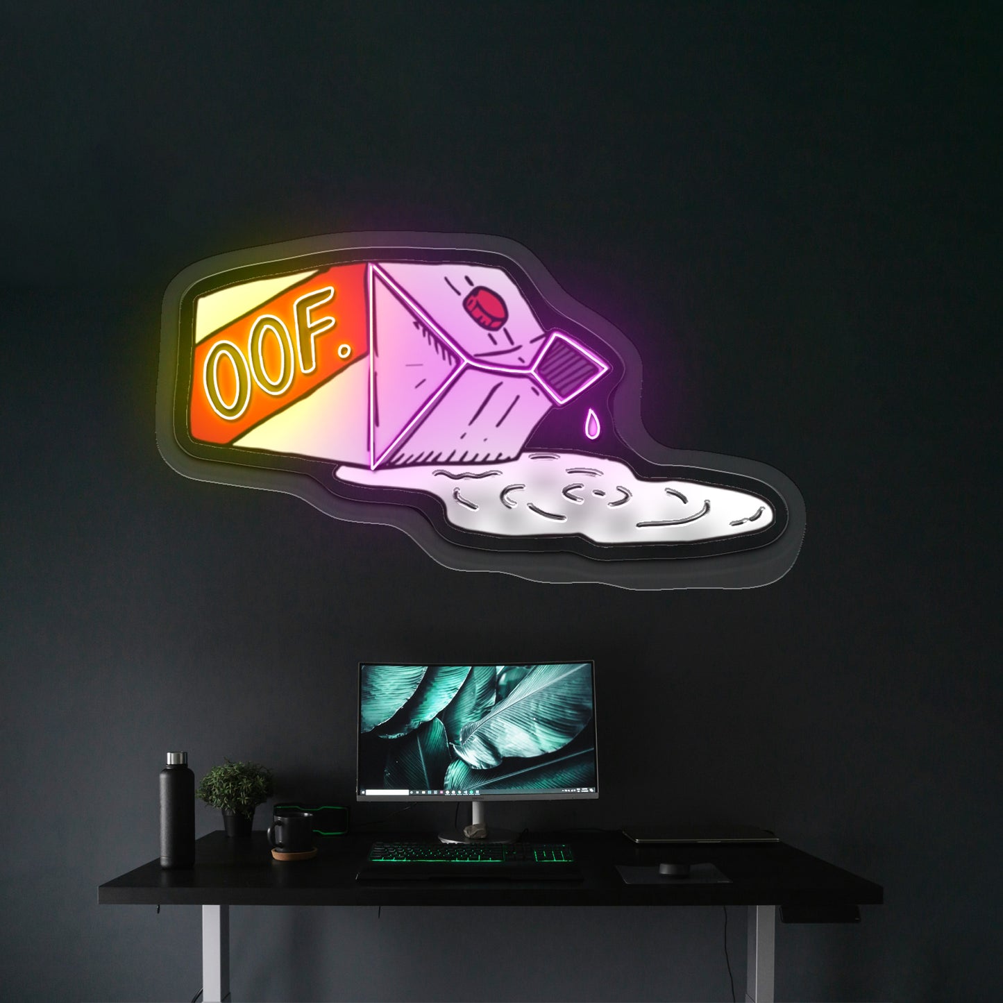 Oof Spilled Milk Artwork Led Signs