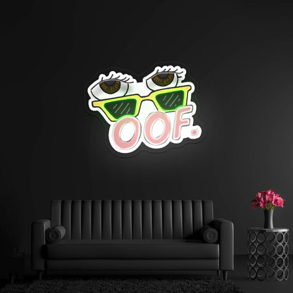 Oof Yellow Sunglasses Artwork Led Signs For Business - Shineneon