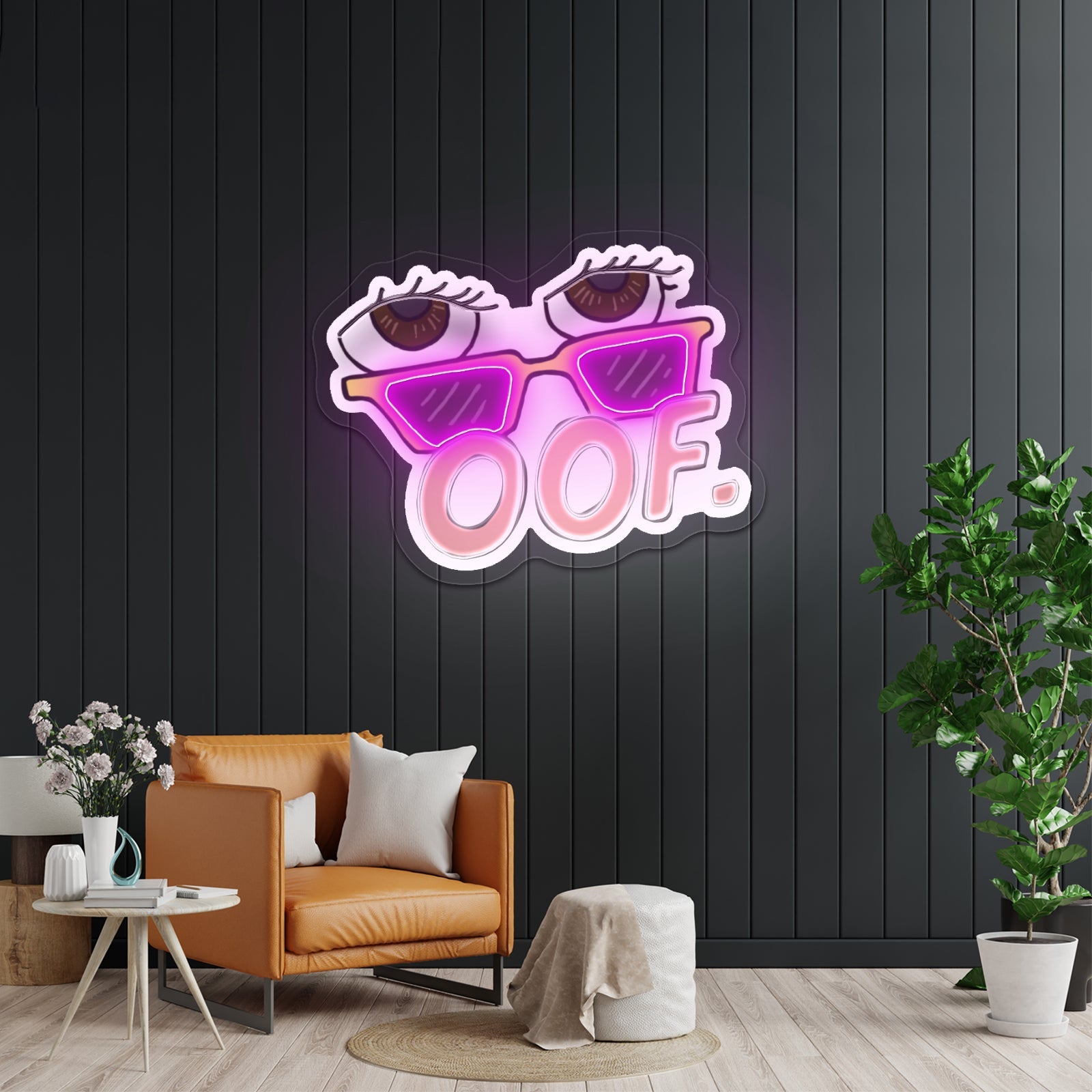 Oof Yellow Sunglasses Artwork Led Signs For Business - Shineneon