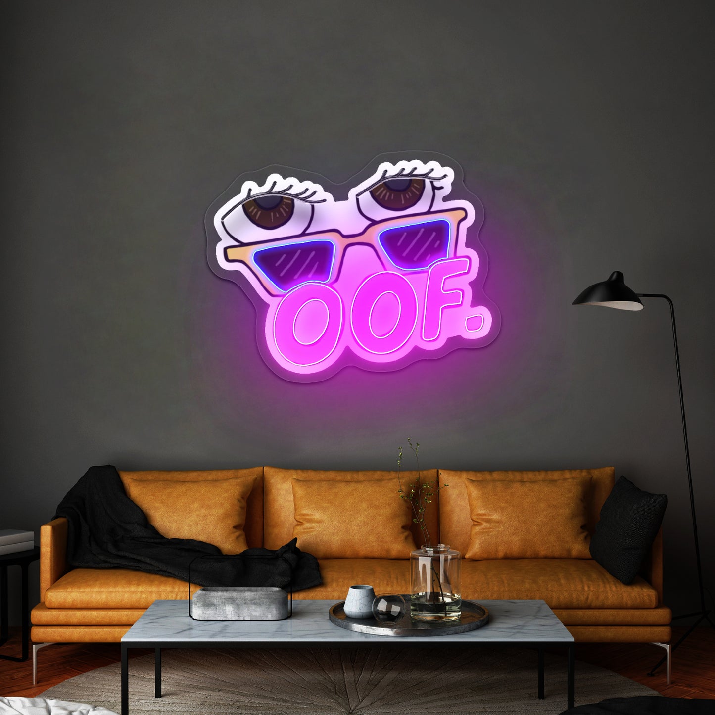 Oof Yellow Sunglasses Artwork Led Signs For Business