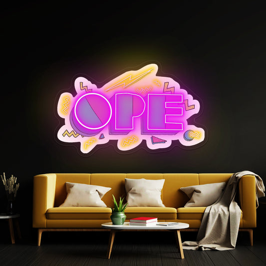 Ope 90s Theme Artwork Large Neon Signs