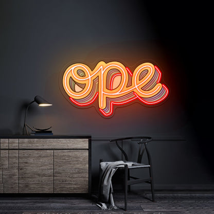 Ope Artwork Neon Signs For A Bar - Shineneon