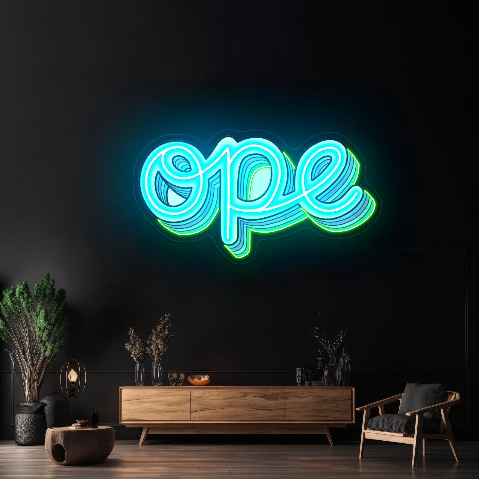 Ope Artwork Neon Signs For A Bar