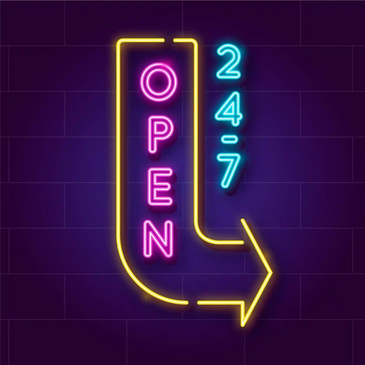 Open 24 7 Business Led Neon Sign | Shineneon