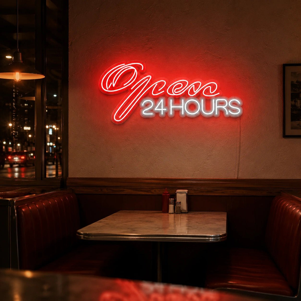 Open 24 Hours Man Cave LED Neon Sign - Shineneon