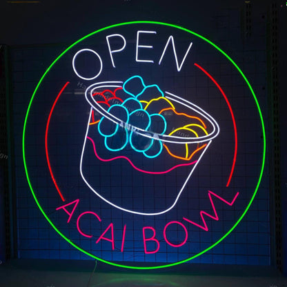 Open Acai Bowl Led Neon Sign Led Decor | Shineneon
