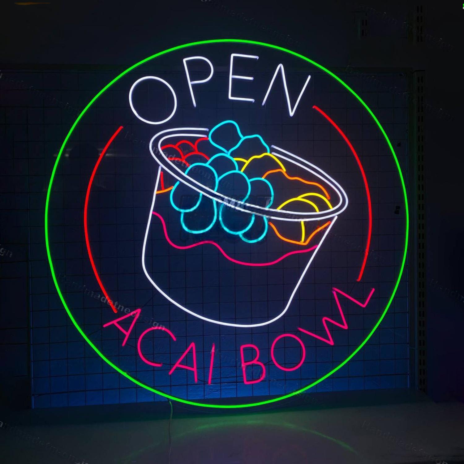 Open Acai Bowl Led Neon Sign Led Decor | Shineneon