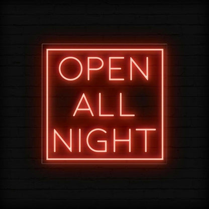Open All Night Led Neon Sign | Shineneon