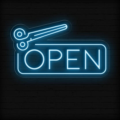Open And Close Scissor Led Neon Sign For Salons | Shineneon