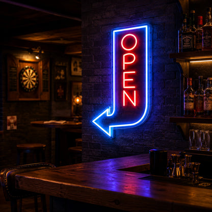Open Arrow LED Neon Sign - 02 High-Converting Product Image