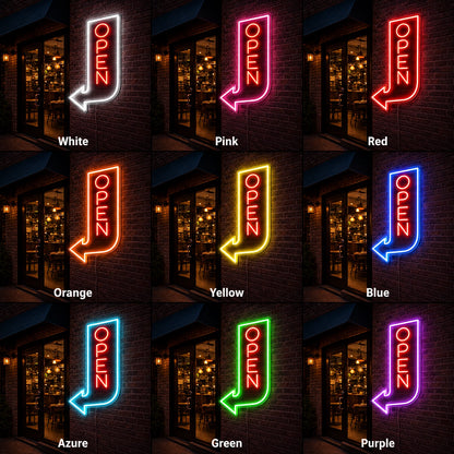 Open Arrow LED Neon Sign - 05 Color Grid