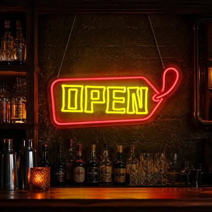 Open Arrow Tag Vintage LED Neon Sign high-converting product image