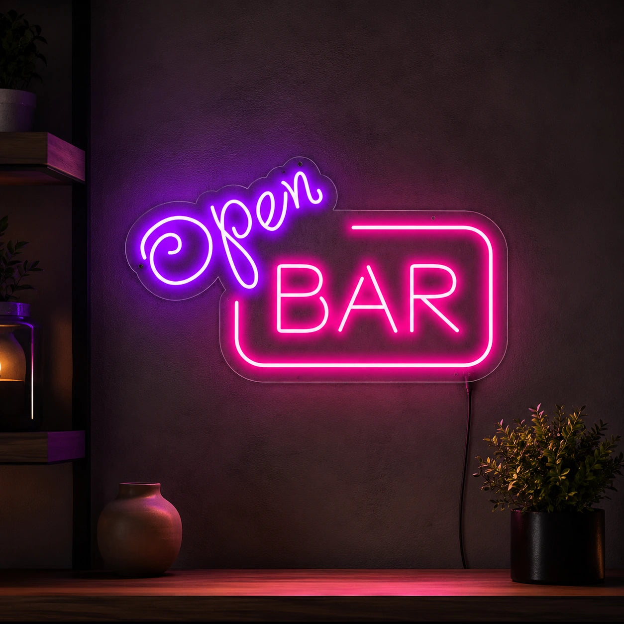 Open Bar Cheers Neon Sign LED Neon Sign high-converting product image
