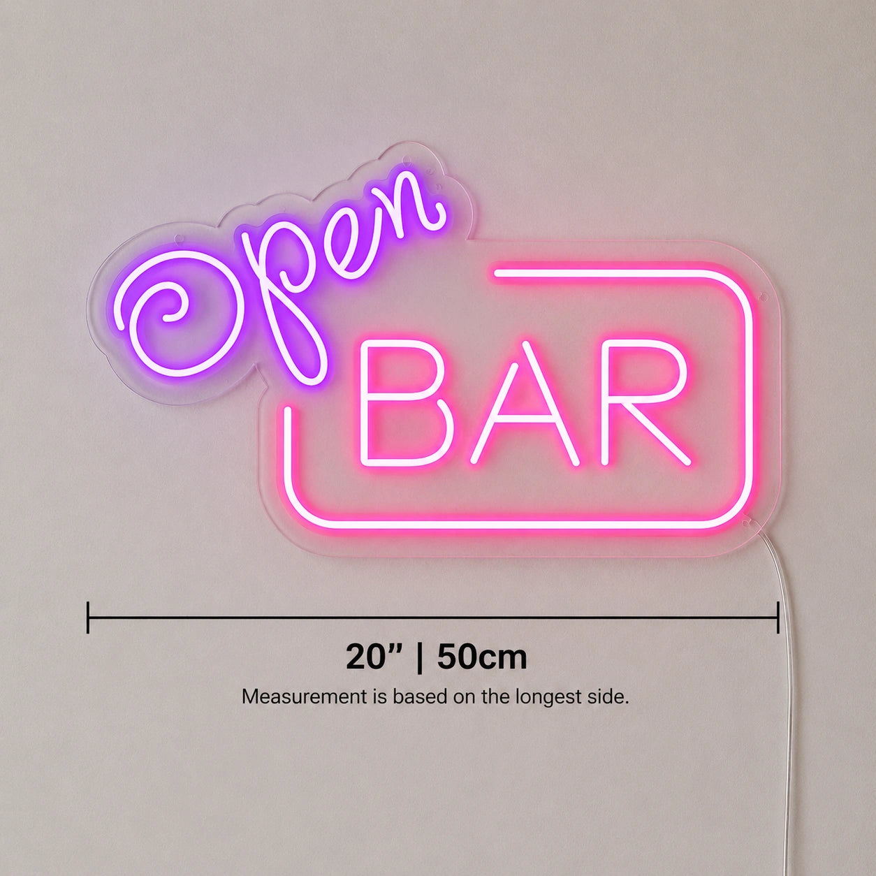 Open Bar Cheers Neon Sign LED Neon Sign size image