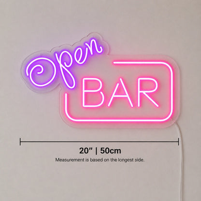 Open Bar Cheers Neon Sign LED Neon Sign size image