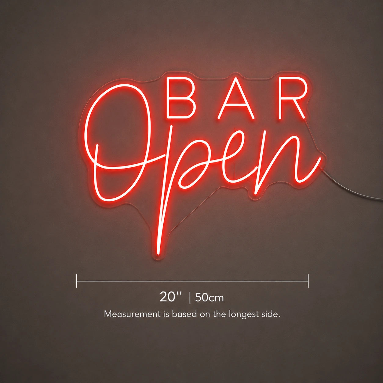 Open Bar Neon Sign LED Neon Sign size image