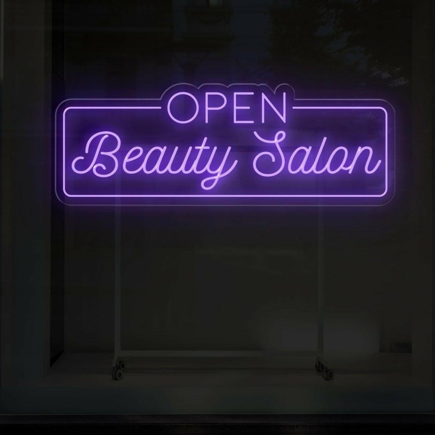 Open Beauty Salon Warm White Led Neon Sign Elegant Salon Entrance Decor | Shineneon